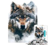 1000 Piece Puzzle For Adults Wolf in The Mountains Fun Activities at Home Presents for Women Brain Teaser Game for Age 14+ Game (38x52cm)