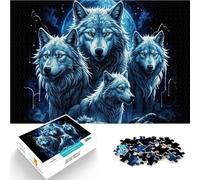 1000 Piece Puzzle For Adults Wolf pack Made of cardboard for 14+ Analysis and logic Birthday Gifts。size:26x38cm/10.24x14.96inch