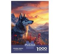 1000-piece Puzzle for Adults Wolf's Serene Sunset Vista Puzzles for Adults Toy Wall Decor Home Decoration Unique Birthday And Xmas Gifts 70x50cm/1000pcs
