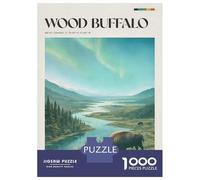 1000 Piece Puzzle for Adults, Wood Buffalo National Park Landscape Artwork, Mindfulness Activity, for Puzzle Lovers, Pieces, 70x50cm/1000pcs