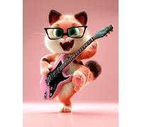 1000 Piece Puzzle for Adults, Wooden Puzzle - Cartoon Rock Cat, Puzzles with Letters on Back, Impossible Hard Difficult Challenging Puzzles for Adults, Fun and Challenging Family Game (A1, 1500 PCS)