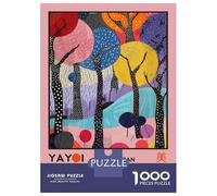 1000 Piece Puzzle for Adults, Yayoi Kusama Landscape Art Exhibiton Poster Artwork, Mindfulness Activity, for Puzzle Lovers, Pieces, 70x50cm/1000pcs