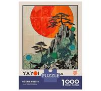 1000 Piece Puzzle for Adults, Yayoi Kusama Landscape Art Retro Exhibition Poster Artwork, Mindfulness Activity, Seasonal Gift Choice, Durable Puzzle Pieces, 38x26cm/1000pcs