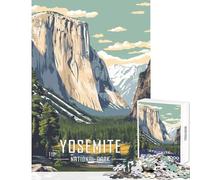 1000-piece Puzzle for Adults Yosemite National Park Poster Toy Wall Decor Great Gift for Games Practical Game Wishlist with Santa Claus Size 38x52cm