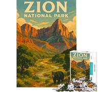 1000 Piece Puzzle For Adults Zion National Park Help The Brain Exercise Presents for Women Educational Toy for 14+ Puzzle Game Offered (50x75cm)