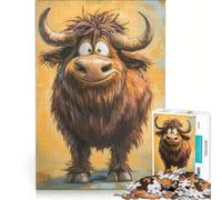 1000 Piece Puzzle For Teenagers A Yak, DIY Toys, Wall Decoration, with Fully Interlocking Randomly Shaped Pieces 50x75cm