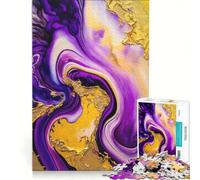 1000-piece Puzzle for Teenagers Abstract Alcohol Ink Style, Educational Games, Tough Challenge, Birthday And Unique Gifts 50x75cm