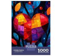 1000 Piece Puzzle For Teenagers Abstract Expressionist Heart Teenager Puzzles Hands-on Game A Work of Art Unique Gifts for Birthday And Christmas 52x38cm/1000pcs