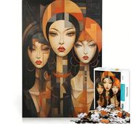 1000 Piece Puzzle For Teenagers Abstract Faces Intuitive Art, Practical Game, But Fun And Humorous, Birthday And Unique Gifts 38x52cm