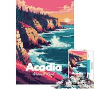 1000 Piece Puzzle For Teenagers Acadia National Park Coastal Landscape Art Challenging To Complete Enhance Memory DIY Toys for And 14 Years And over (50x75cm)