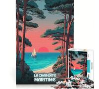 1000 Piece Puzzle For Teenagers Affiche Coucher De Soleil, Educational Games, Fun at Home Activities, Artists' Collection, Fine Arts 38x26cm