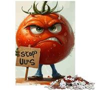 1000 Piece Puzzle For Teenagers Aggressive Tomato Sign Help The Brain Exercise Wall Decoration Anti-Stress Toys for And from 14 Years And over (38x52cm)