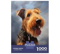 1000-piece Puzzle for Teenagers Airedale Terrier Jigsaws for Adults Hands-on Game Precision Cutting Great Gift for Gaming 38x26cm/1000pcs