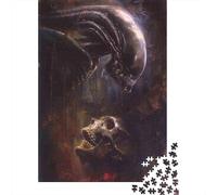 1000 Piece Puzzle For Teenagers Alien Vs. Predator Art Print Adult Puzzles Brain Teaser Game Perfect Decoration Difficult And Challenge 70x50cm/1000pcs