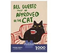 1000-piece Puzzle for Teenagers All Guests Must Be Approved By Cat Puzzles for Adults Relax Games Precision Cutting Gifts for Friends And Family 38x26cm/1000pcs