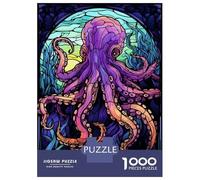1000-piece Puzzle for Teenagers Amazing Octopus Abstract Puzzle for Adults Hands-on Game Stress Reliever Gifts for Friends And Family 38x26cm/1000pcs