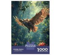 1000-piece Puzzle for Teenagers Amazon Rainforest Owl Jigsaws for Adults Toy Wall Decor Hand Speed Race Challenging To Complete 52x38cm/1000pcs