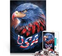 1000-piece puzzle for teenagers American Eagle Made of cardboard for 14+ Antistress Vacation at home Killing time Family Fun Gift。size:38x52cm/14.96x20.47inch
