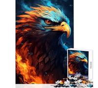 1000-piece Puzzle for Teenagers American Eagle Pride Fire Fun Relaxing Family Home Activity Perfect Christmas Holiday Giftsing (50x75cm)