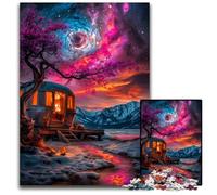 1000-piece Puzzle for Teenagers Andromeda Night Sky Wooden Jigsaw Puzzles for 14+ Difficult to Complete But Fun And Humorous Birthday Gift 50X75CM