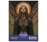 1000-piece Puzzle for Teenagers Angelic Figure In Golden Light Puzzles for Adults Fun Games Perfect Decoration Birthday Present, Gifts, 38x26cm/1000pcs