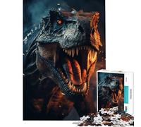 1000 Piece Puzzle For Teenagers Angry Dino for Educational Game Toys Educational Games Art Work Gifts Precision Cutting (Size 38x26cm)