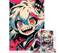 1000 Piece Puzzle For Teenagers Anime Girl with Sharp Teeth Toy Wall Decor Birthday Gift Relaxing Games Improving Love between Couples Size 50x75cm