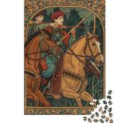 1000-piece Puzzle for Teenagers Arabian Horse Riders Puzzles for Adults Fun Games Perfect Decoration Birthday Present, Gifts, 52x38cm/1000pcs