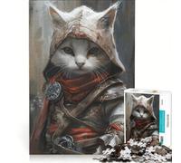 1000-piece Puzzle for Teenagers Assassins Chibi Cat, Educational Games, Tough Challenge, Birthday And Unique Gifts 50x75cm