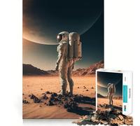 1000-piece Puzzle for Teenagers Astronaut on New Planet Exact Edge Art Brain Training Toy Cozy Time Game Christmas Art Display (50x75cm)