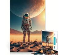 1000-piece Puzzle for Teenagers Astronaut on New Planet Exact Edge Art Brain Training Toy Cozy Time Game Christmas Art Display (38x26cm)