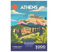 1000 Piece Puzzle For Teenagers Athens Acropolis View Puzzle for Adults Relaxing Games Pattern Assembly Birthday And Unique Gifts 38x26cm/1000pcs