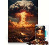 1000-piece Puzzle for Teenagers Atom Bomb Exact Edge Art Brain Training Toy Cozy Time Game Christmas Art Display (50x75cm)
