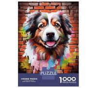 1000 Piece Puzzle For Teenagers Aussie Dog Graffiti Puzzle for Adults Relaxing Games Pattern Assembly Birthday And Unique Gifts 70x50cm/1000pcs
