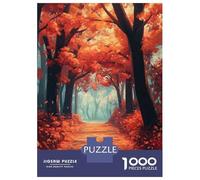 1000 Piece Puzzle For Teenagers Autumn Forest Pathway Jigsaw Puzzle Anti-Stress Toys Presents for Women for Is Ideal As A Gift 52x38cm/1000pcs