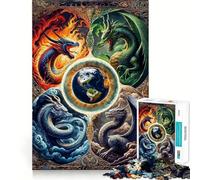 1000-piece Puzzle for Teenagers Balance of The Elements Exact Edge Art Brain Training Toy Cozy Time Game Christmas Art Display (50x75cm)