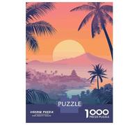 1000 Piece Puzzle For Teenagers Bali Sunset Landscape Teenager Puzzles Brain Teaser Game Home Decoration Unique Gifts for Birthday And Christmas 70x50cm/1000pcs