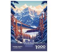1000-piece Puzzle for Teenagers Banff Louise, Canada Puzzles for Adults Relax Games Precision Cutting Gifts for Friends And Family 70x50cm/1000pcs