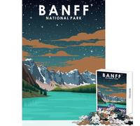 1000 Piece Puzzle For Teenagers Banff National Park Art Jigsaws for Adults Puzzle Birthday Present Every Piece Is Unique - Unique Birthday And Xmas Gifts (38x26cm)