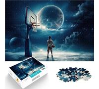 1000-piece puzzle for teenagers Basketball Space Dreams Made of cardboard，for age 14+ Anti-stress family game difficult challenge Christmas game Gifts 。size：26x38cm/10.24x14.96inch