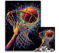 1000-piece Puzzle for Teenagers Basketball Sports Wooden Jigsaw Puzzles Interesting Stress Reduction, Gifts Ideas for 14+ 50X75CM