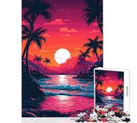 1000 Piece Puzzle For Teenagers Beautiful Beach Sunset Jigsaws for Adults Puzzle Birthday Present Every Piece Is Unique - Unique Birthday And Xmas Gifts (38x52cm)