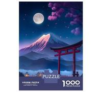 1000-piece Puzzle for Teenagers Beautiful View Mt Fuji Tor Jigsaws for Adults Hands-on Game Precision Cutting Great Gift for Gaming 38x26cm/1000pcs
