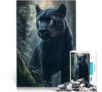 1000-piece puzzle for teenagers Black Panther Made of cardboard，for and from 14 years and over Home Decoration game Christmas Birthday Gift。size：26x38cm/10.24x14.96inch