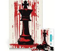 1000 Piece Puzzle For Teenagers Bloody Queen Chess Piece Exact Cut Art, Brain Teasing Play, Relax Time Game, Christmas Leisure Art (50x75cm)