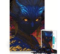 1000 Piece Puzzle For Teenagers Blue-Skinned Woman with Golden Eyes Smooth Joint Fun, Mind Game Gift, Restful Game Fun, Christmas Leisure Art (38x52cm)