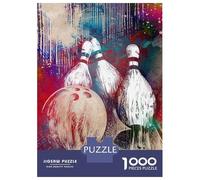 1000-piece Puzzle for Teenagers Bowling Sport Art Puzzles for Adults Hands-on Game Enhance Memory Birthday Present, Gifts, 38x26cm/1000pcs