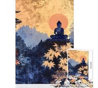 1000 Piece Puzzle For Teenagers Buddha in Lotus Position Painting Fun Games Analysis And Logic Home Decoration Toys Unique Birthday And Gifts (38X52CM)