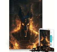 1000 Piece Puzzle For Teenagers Burning Anubis Egypt Exact Fit Game Mind Challenge Toy Calm Fun Time Xmas Scene Art (50x75cm)