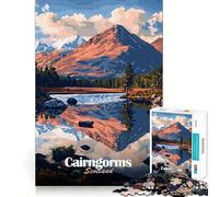 1000 Piece Puzzle For Teenagers Cairngorms Scotland Mountain Landscape Exact Fit Game Mind Challenge Toy Calm Fun Time Xmas Scene Art (38x52cm)